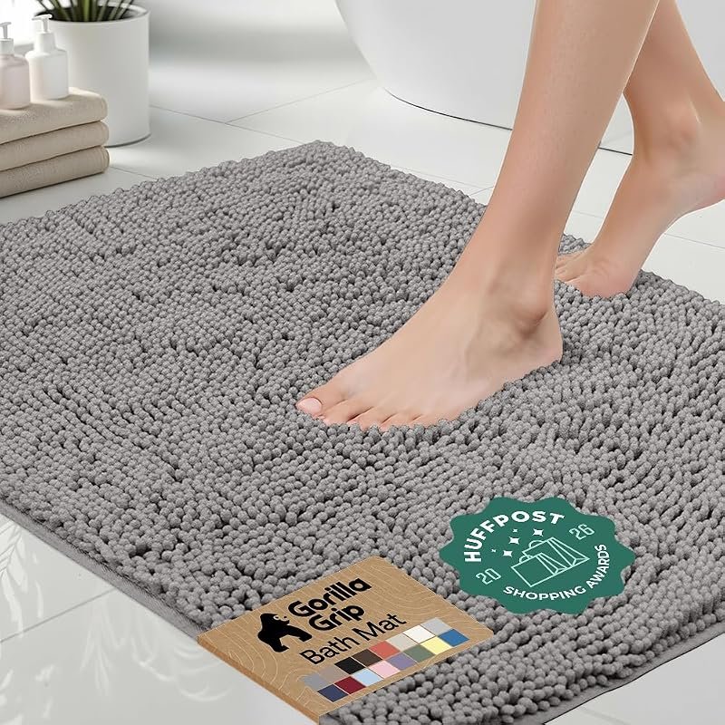GORILLA GRIP Chenille Bath Rug