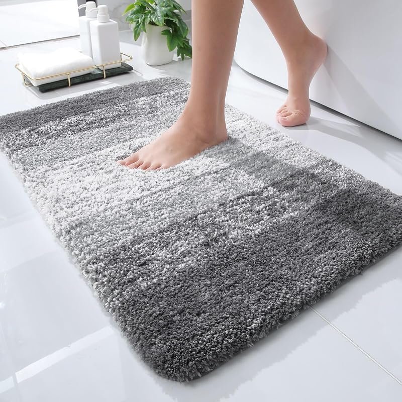 OLANLY Microfiber Small Bathroom Rug