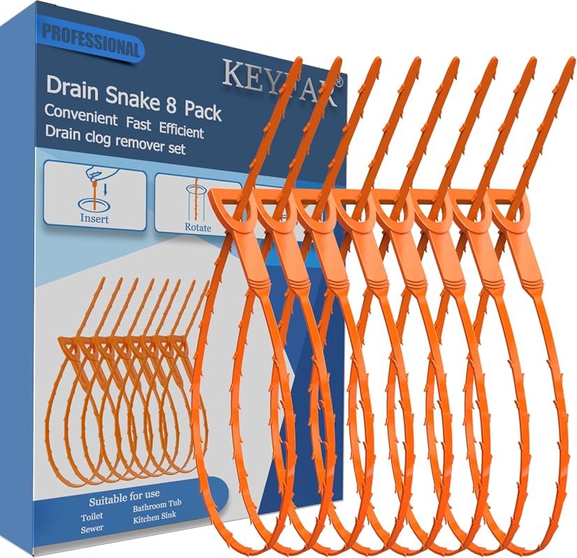 8-Pack Drain Snake Clog Remover